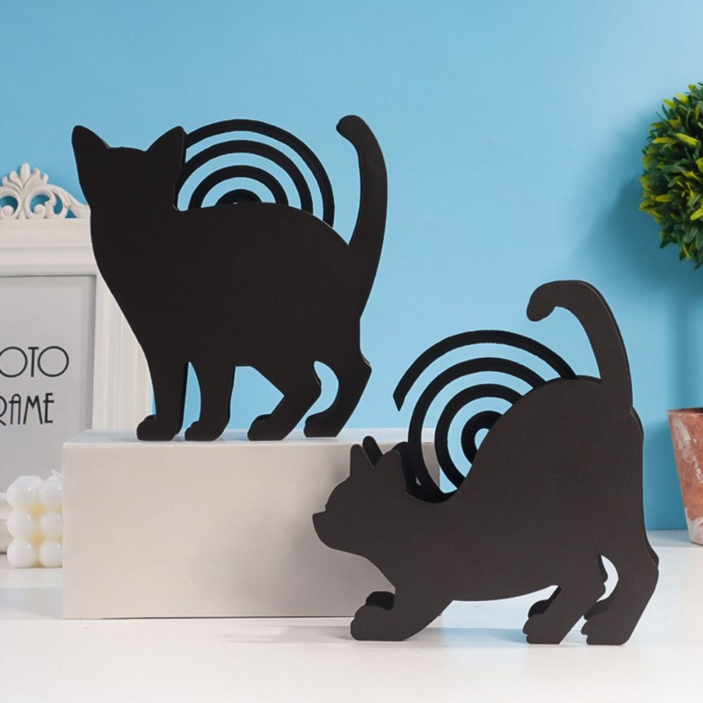 Ручная работа Животное Коробка для москитных спиралей Железное ремесло Подставка-полка для кошек Держатель для москитных спиралей для кошек Офис