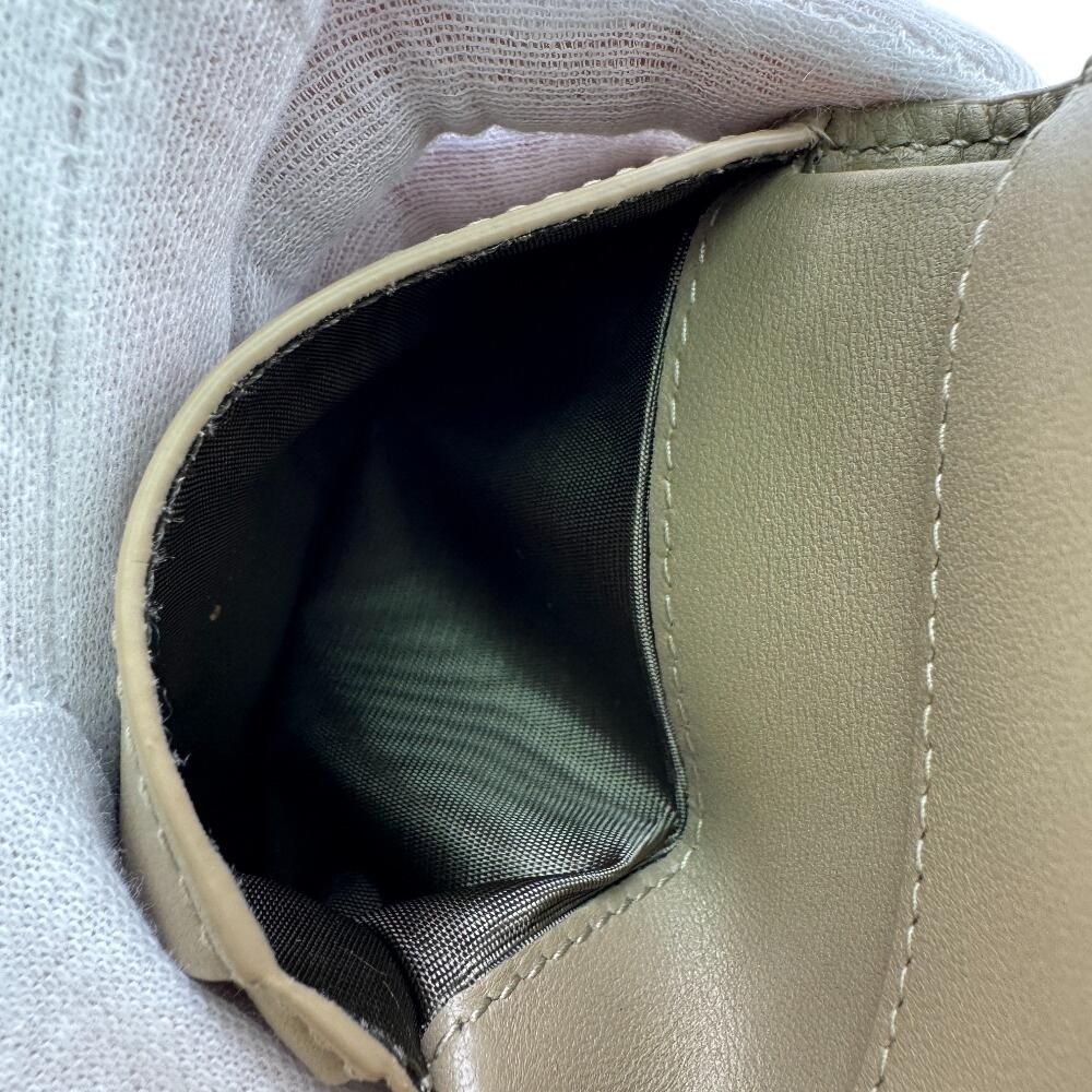 Dior Canage leather Lady Dior Bifold Wallet Brown leather Women Used