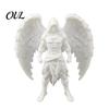 Compact Bookshelf Decor 3D Printed Dark Angel Statue, Gothic Hooded Figurine, Detailed Delicate Texture Collectible Winged Desk for Home Office, Edgy