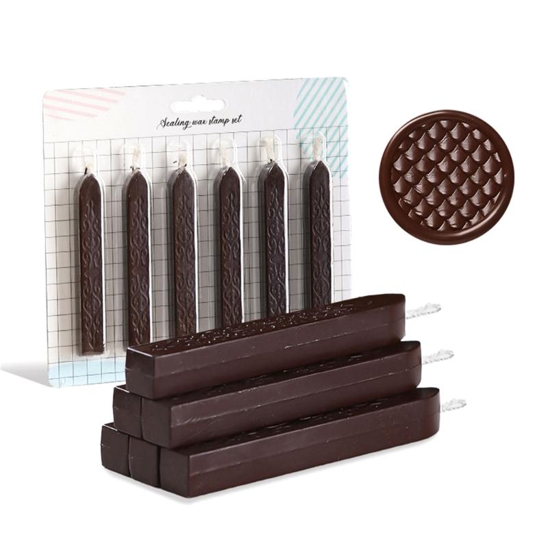 6 шт. Сургучная палочка, Сургучная палочка с фитилем для печати сургучной печатью, Свадебные приглашения, Украшения для упаковки