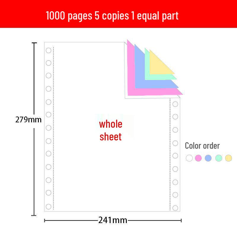 Многослойная компьютерная бумага: Первая, Вторая, Третья, Четвертая, Пятая части; Включает формы накладной и квитанции