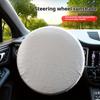 1PC Car Steering Wheel Cover with Sun Visor, Polyester Steering Wheel Sun Visor. Thermal Protection Sun Visor