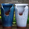 Handmade Coarse Pottery Zisha Succulent Planter - Breathable Ceramic with Cliff-like Textured Finish