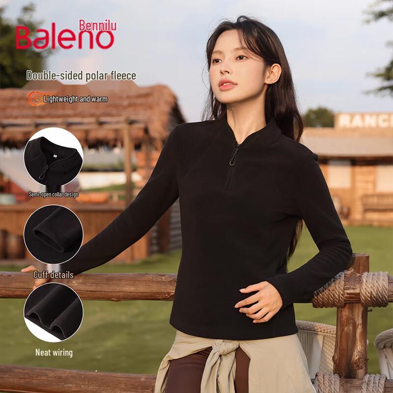 Baleno Women's Winter Half-Zip Fleece Sweatshirt