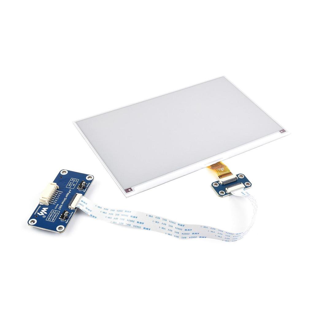MicroSnow 7.5" E-Paper Display (Red/Black/White), 800×480, SPI, Optional Case