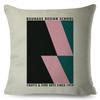 Nordic Polyester Throw Pillow Case for Sofa Minimalist Color Block Double Print Cushion Cover Decor Bauhaus Modern Pillowcase