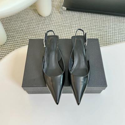 2025 весна и лето новый леопардовый принт слово с заостренной головой кошачий каблук темперамент сексуальные одинарные туфли женские тонкий каблук сумка голова босоножки на среднем каблуке