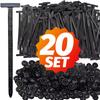 200/10Set Nylon Cable Tie Buckle Black Heavy Duty Zip Ties Holder with Button Auto Parts Fastener Bumper Retainer Wire Bundling