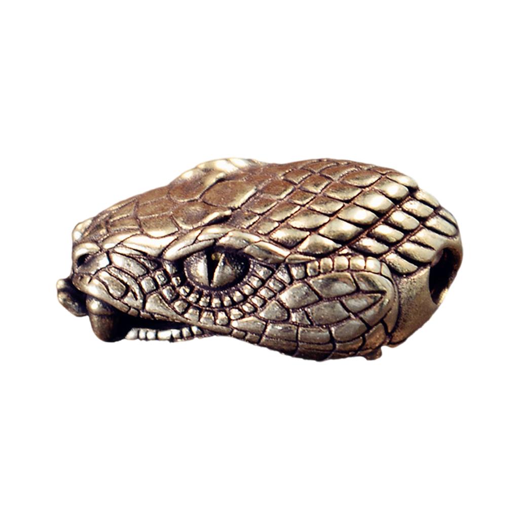 Metal Snake Head Pendant for Keychain and Backpack Decoration Unique Snake Charm Paracord Accessories