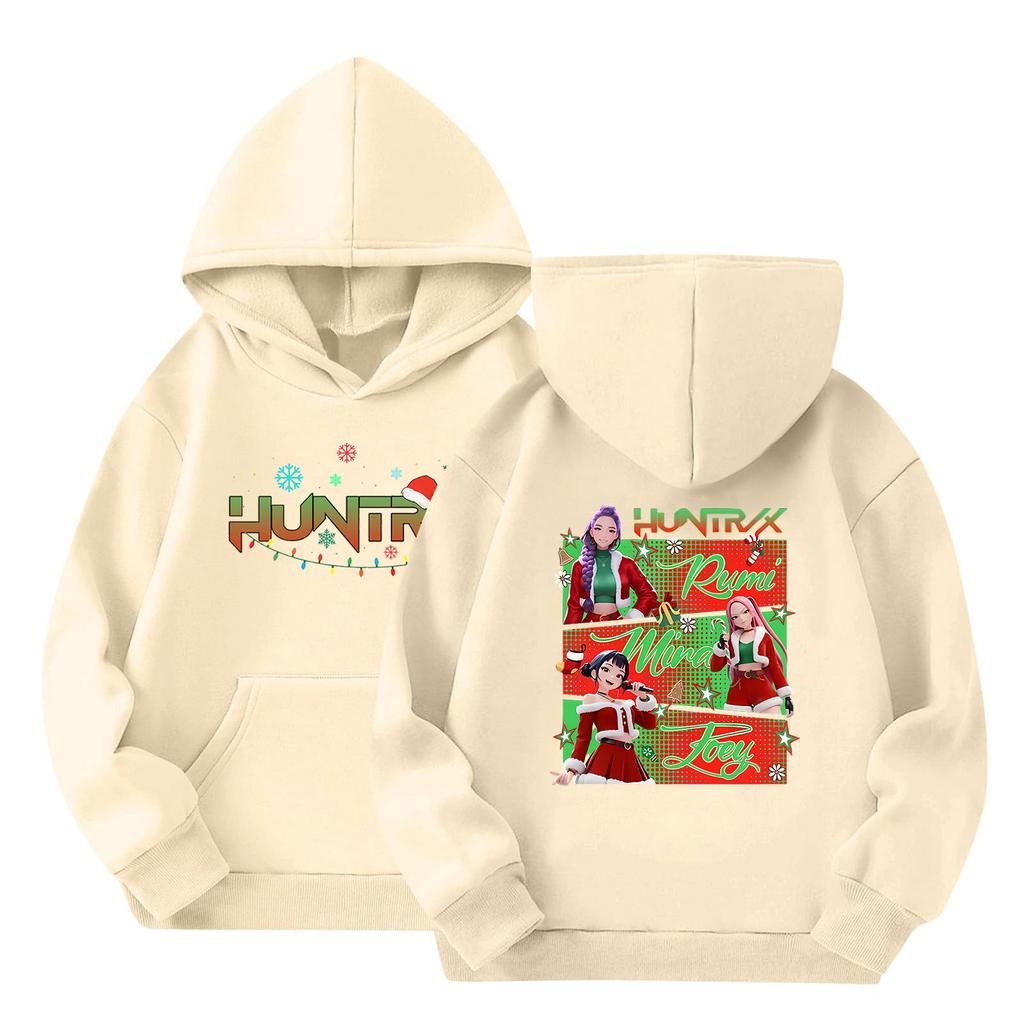 Kids' Long Sleeve Loose Pullover Letter Print Drawstring Hooded Sweatshirt