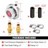 Adjustable Carb Fuel Pressure Regulator Kit Universal Manual 1-5 Psi Fuel Pump Pressure Regulator FPR For Carburetor Engine With 8Mm 10Mm Adapters