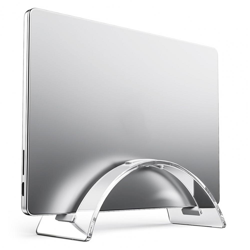 Компактная подставка для ноутбука Акриловая вертикальная подставка для ноутбука с высокой устойчивостью и большой грузоподъемностью для личного использования для организованного хранения