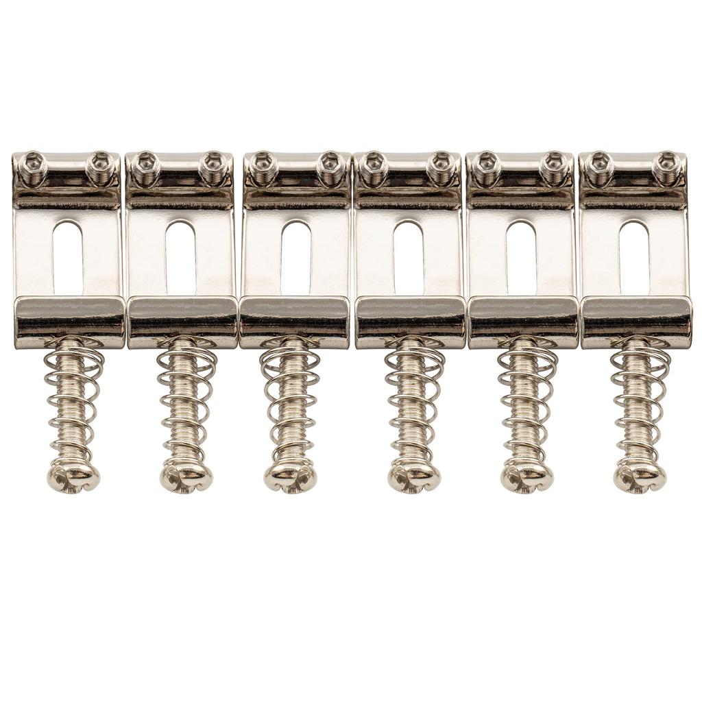 Musiclily Pro Vintage Tremolo Bridge for ST Strat Electric Nickel of 10.5mm Saddles, Steel, Guitars, (Set 6)