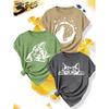 3 Simple and elegant women's party attire Cat Silhouette Series Round Neck Casual Sporty Fresh Elegant Plus Size Women's Short Sleeve T Fashionable