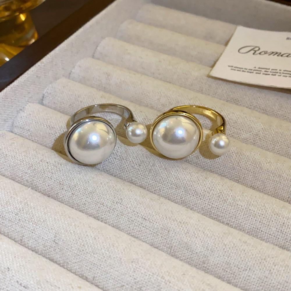 Ювелирные изделия Аксессуары Жемчужные Открытые Кольца Регулируемое Открытие Корейское Жемчужное Кольцо Элегантное Жемчужное Кольцо Вечеринка