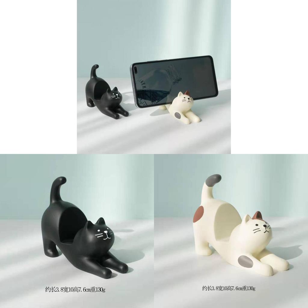 Lazy Cat Resin Ipad Stand With Unique For Office And Bedroom Use