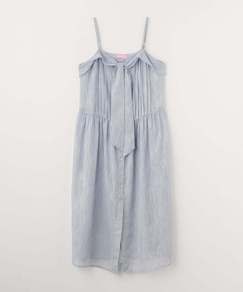 Платье Sheer Ribbon Tie от Selliteiljeu_Синий