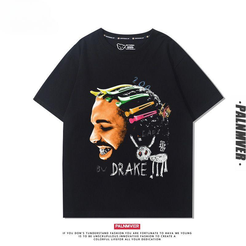 Hip Hop Drake Drake New Album for All The Dogs Short Sleeve Men's T-Shirt Street European and American Trend Clothes Summer