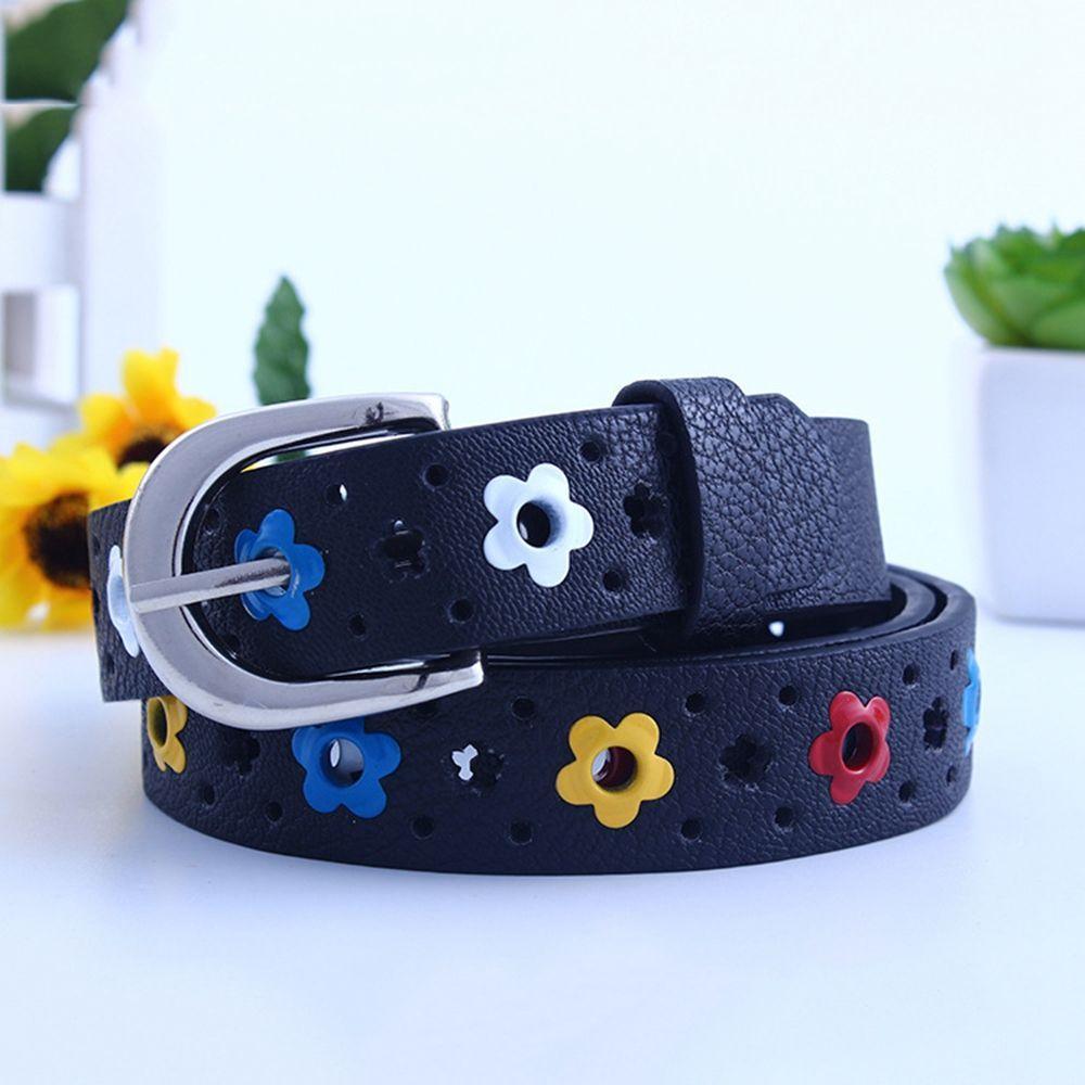 Girls Hollow Butterfly Flowers Kids PU Leather Waist Belt Waistband Children Belt Adjustable Belts