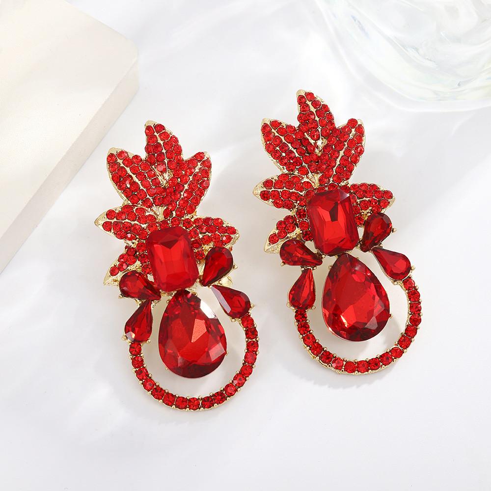 Fashion European Style Zircon Drop Earrings For Women Elegant Jewelry Gift