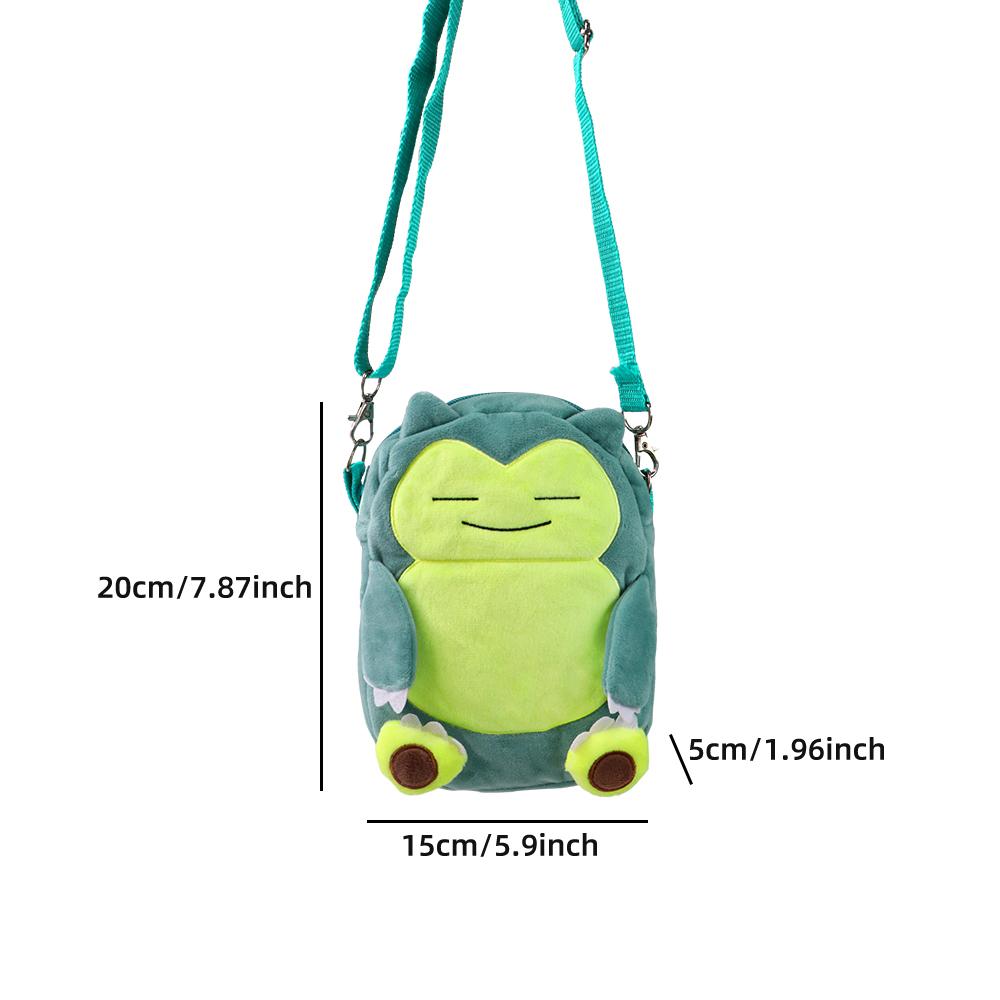 Cute Plush Backpack With Cartoon Dolls Pikachu Gengar Snorlax And More Fun Stuffed Animal Shoulder Bag For Kids