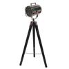 93.98 Cm Black Wooden Tripod Nickel Spotlight Industrial Nautical Searchlight for Home, Office, Livingroom, Bedroom, Diningroom Decor