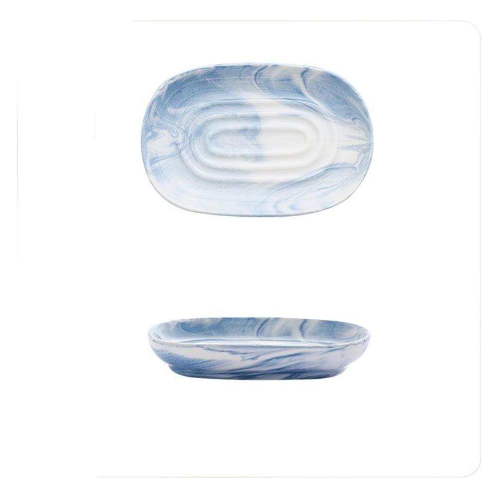 Nordic Style Soap Box Ceramic Drain Soap Box Practical Marbling Soap Saver Bathroom