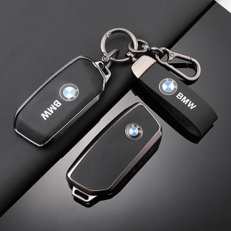 LJFJN1 Car Sticker TPU Car Key Cover Case Shell Bag for BMW X1 U11 X7 X5 G05 LCI I7 IX XM Series 7 740Li U06 G81 M3 2023 2024 Keychain