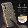 For Motorola Moto G54 5G/G54 Power 5G/G64 5G Phone Case Carbon Fiber Textured Electroplated TPU Back Cover