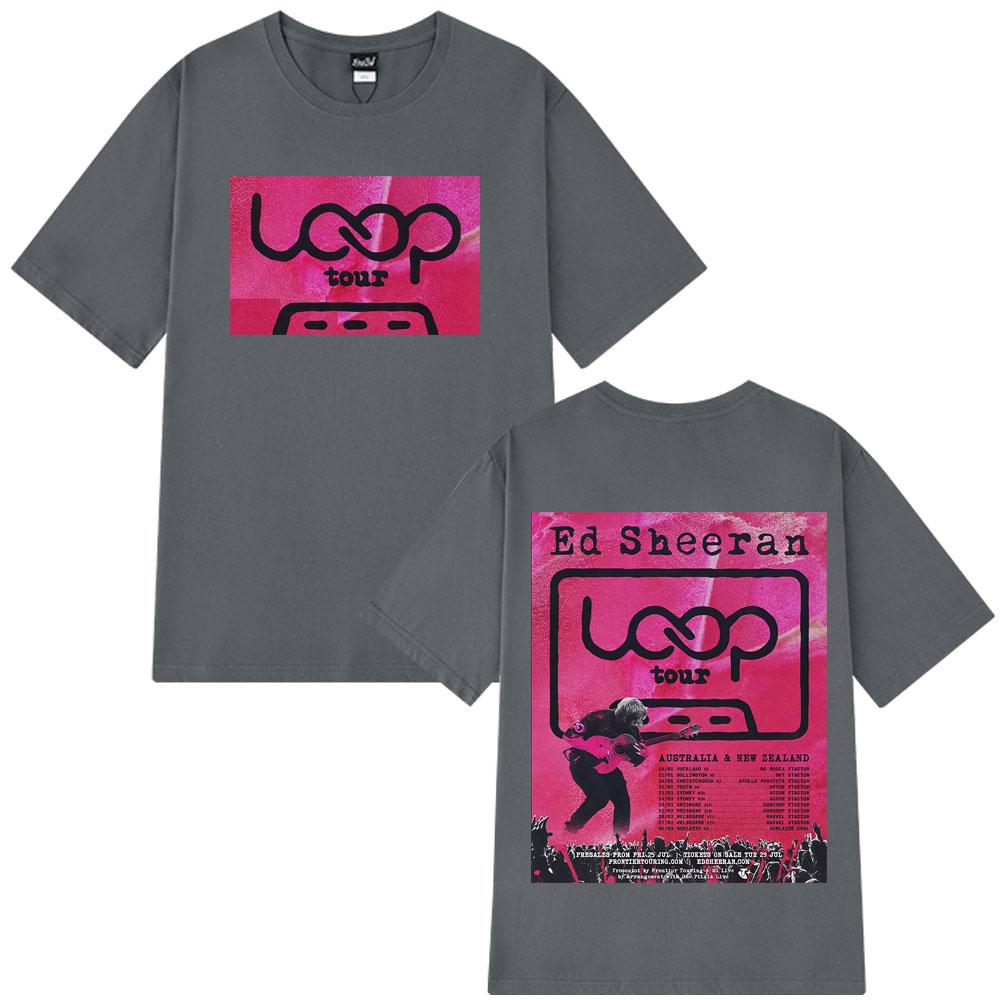 2526 Summer Ed Sheeran Loop Tour Australia and New Zealand Tour Men Women Aesthetic 100 Pure Cotton Printed Leisure Tshirt