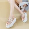 Platform Single Shoes Women's Spring and Summer 2025 New Breathable Loafers Niche Low-top Casual Shoes Flower-like Sequins Tide