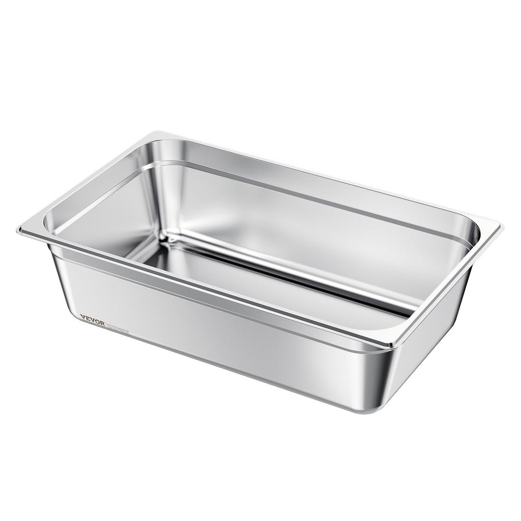 VEVOR Stainless Steam Hotel Pan, Full Size x 145mm Deep, 20.5L Table Steam Pan