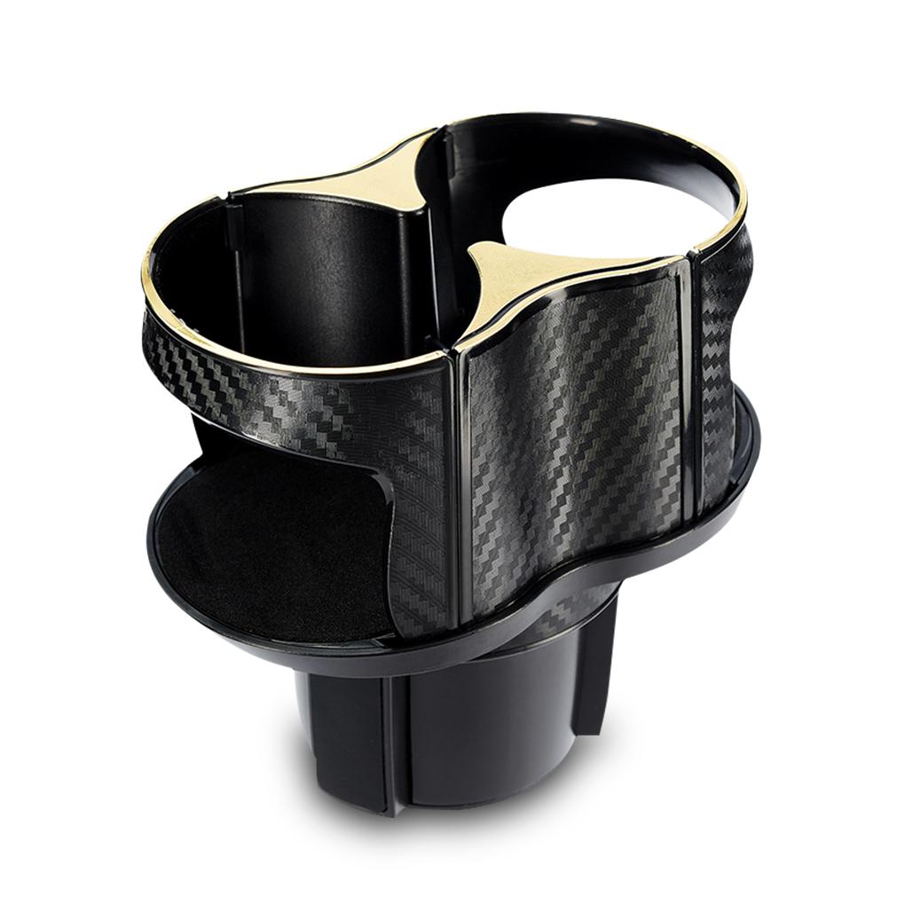 Universal Car Cup 360-Degree Holder Expander Adjustable Adapter Automotive Organizer Auto Accessories Black   Gold
