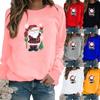 Осенний новый свитер, женские топы с принтом, футболка, женская Повседневная толстовка с круглым вырезом и длинными рукавами, блузка больших размеров