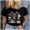 Unisex Womens Cotton Dark Fairy Tale Style Print Tshirt Loose Round Neck Casual Short Sleeve Fashion Top Clothing Summer