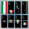 Чехол для телефона с флагом Италии для Samsung S25, S24, S21, S22, S23, S30, Ultra, S20, Plus, Fe, Lite, Note, 10, 9, 5G Черный