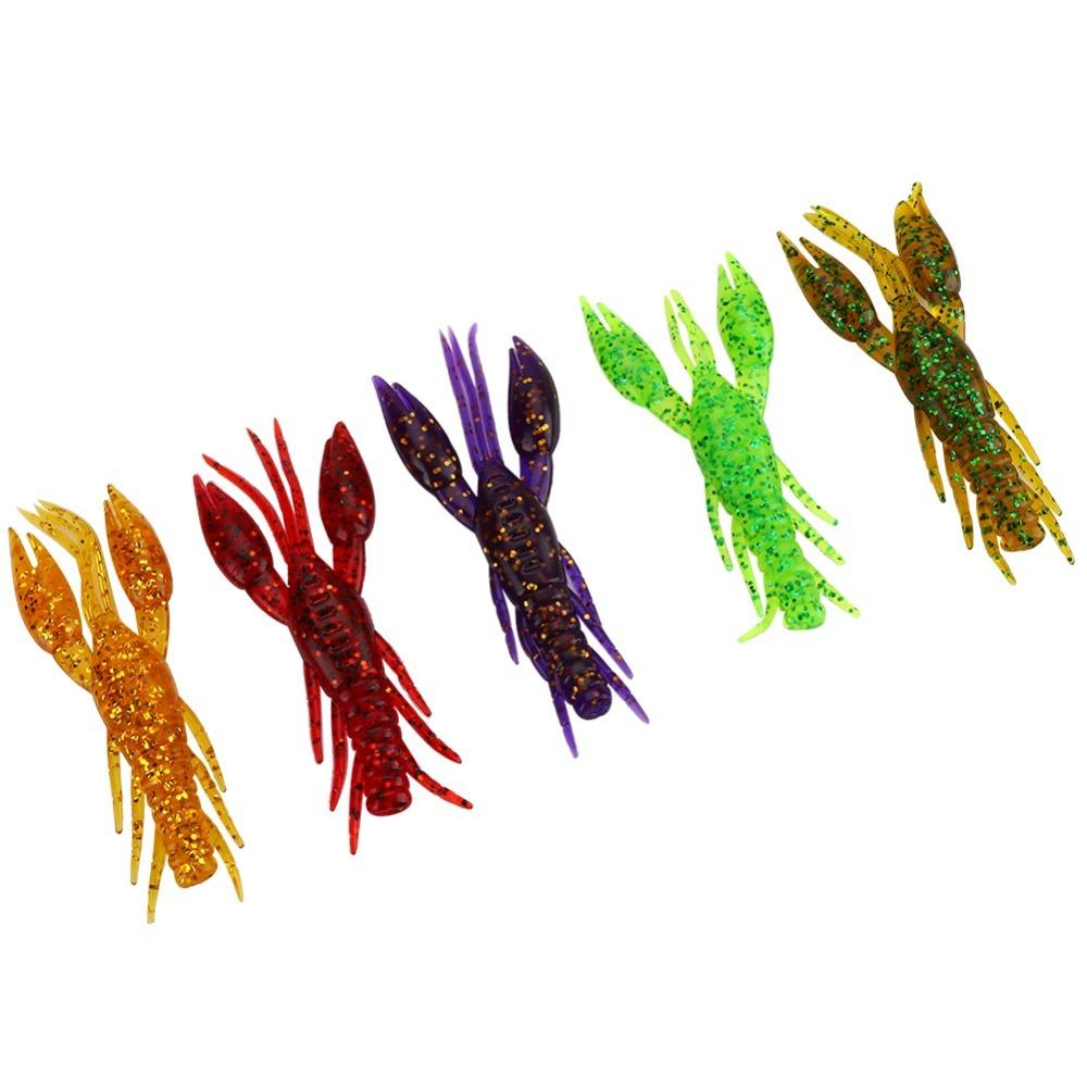 30PCS PVC Crawfish Fishing Baits Soft Fishing Lures Durable Crawfish Fishing Lures Bass Fishing