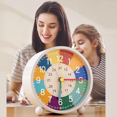 Дети обучаются мультфильм будильник металлические образовательные детские часы детская комната обучение стол раннего возраста настольные часы Bardoan подарок таймер дети время познание