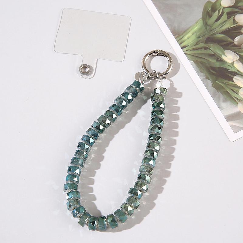 Colorful Plastic/Ceramics/Rock Chain Durable Portable Wrist Mobile Phone Strap Bracelet Hand Free Anti-lost Charm Keychain
