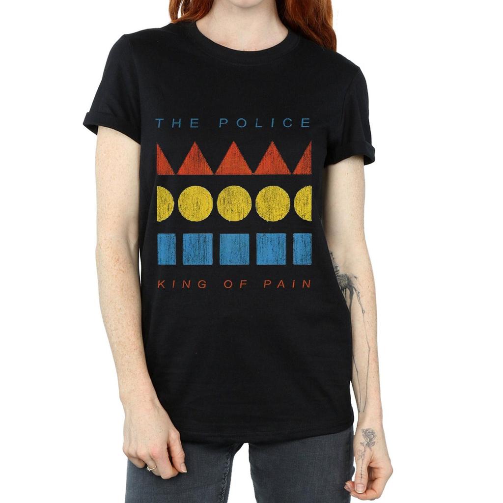 The Police Женская/дамская футболка бойфренда King Of Pain из хлопка