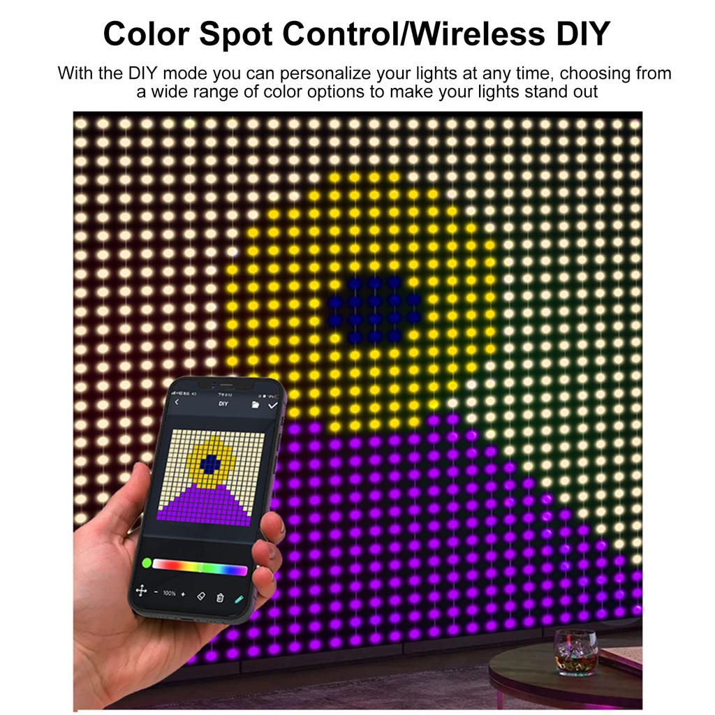 APP Умные светильники для штор BT Illusion Point Control Кожаные гирлянды для отдыха в помещении и на открытом воздухе