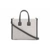 Burberry Freya Large Adjustable Strap Cotton And Calfskin Tote Bag Women Tote Bags Black Gray 80441421
