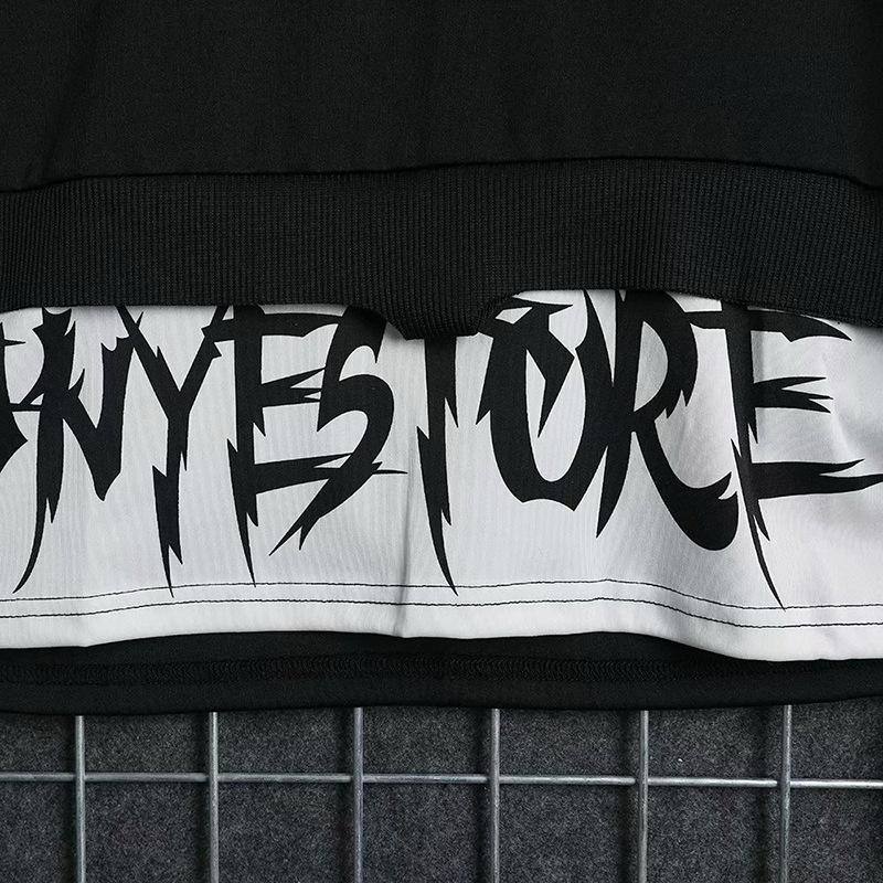 Мужская осенняя толстовка с капюшоном Cross-border: Гонконгский стиль, национальный тренд, свободный крой, универсальность и уникальный дизайн