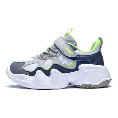 Кроссовки Li Ning Kids с нескользящей подошвой и износостойкостью, детские кроссовки белого, синего, серого цвета YKNT010-5