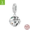 Christmas Bells Diy Pendant Accessories, Holiday Gifts S925 Sterling Silver Bracelet Beaded
