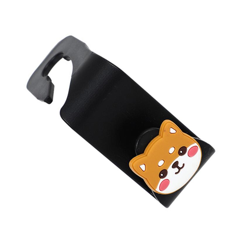 Car Back Seat Headrest Hook Hanger Storage Organizer Cute Pattern for Coats Umbrellas Grocery Bags Handbag Tablet Dog