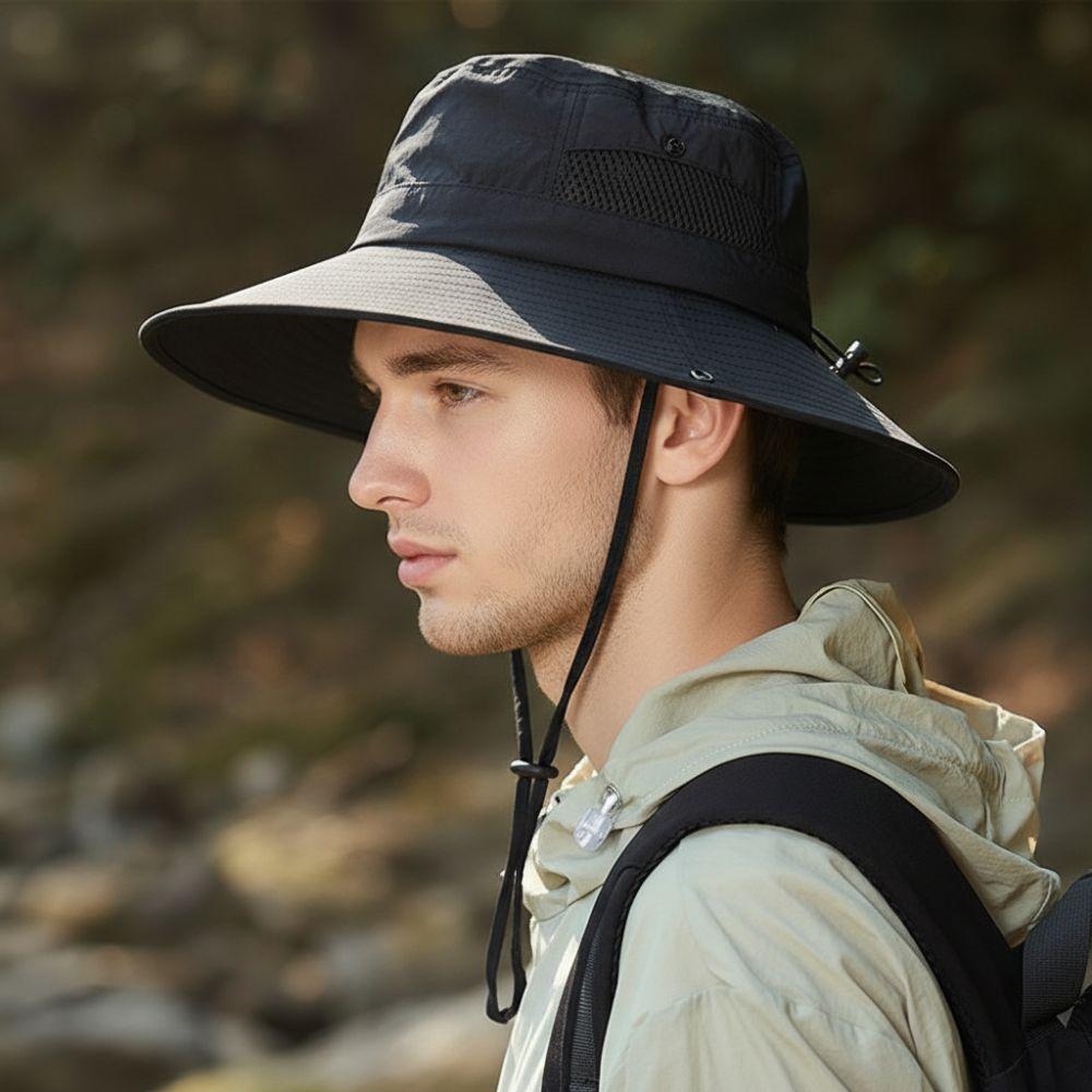 Wide Brim Fishing Hat Foldable Fisherman Hat Fashionable Western Cowboy Hat Outdoor Camping
