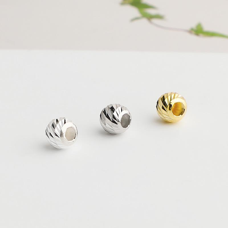 Разделительные бусины из саржи из стерлингового серебра S925 для браслетов и ожерелий своими руками