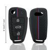 New Style Silicone Key Case Cover Shell for B A4 B7 A6 C6 4f 8v A3 8p A1 Accessories Auto Remote Key Holder 3 Button Jacket