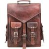 Genuine Leather Backpack Laptop Bag Vintage Rucksack Travel Men's Brown New